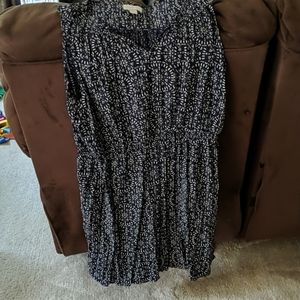LOFT sz XL navy print dress